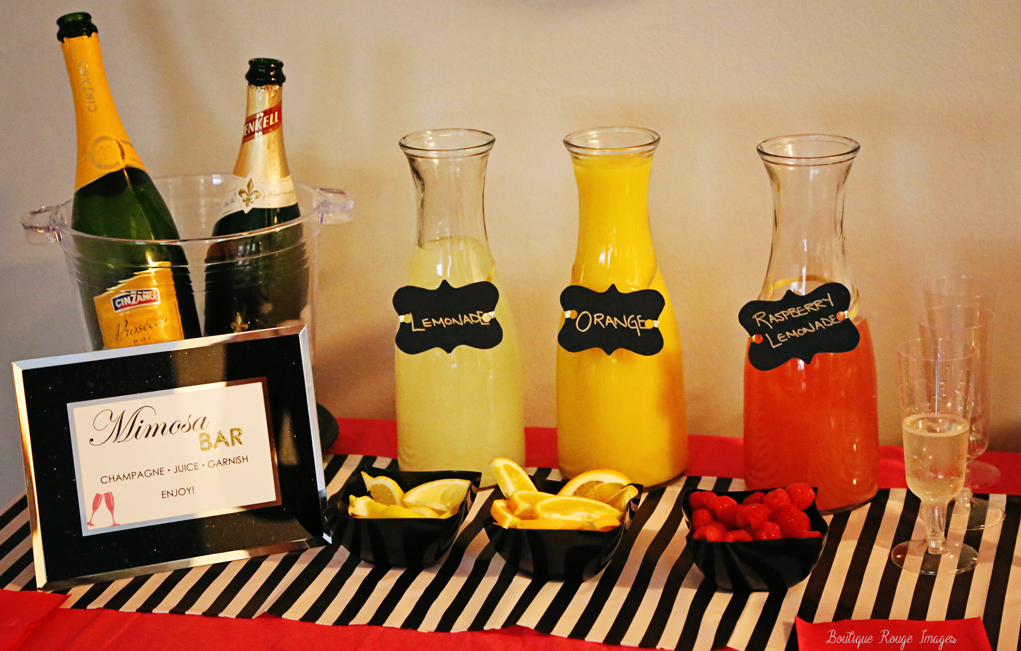 Mimosa bar. Bridal shower. Event photography.